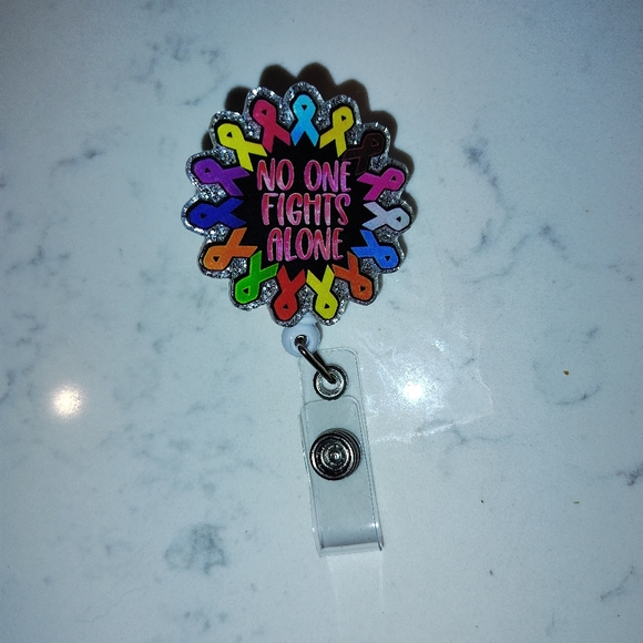 Colorful Awareness Ribbon Badge Reel - Picture 3 of 3